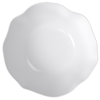 Villeroy & Boch – Pura Salat-/Servierschüssel, ca. 26 × 26 × 10,5 cm, Reinweiß, spülmaschinenfest & mikrowellensicher, fließende Form, Premium Bone Porzellan made in Germany