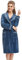 LEVERIE Vestaglia Donna in Velluto, Indaco collo scialle + cinturino, M