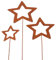 UNUS Gartenstecker Rost Sterne im 3er Set
