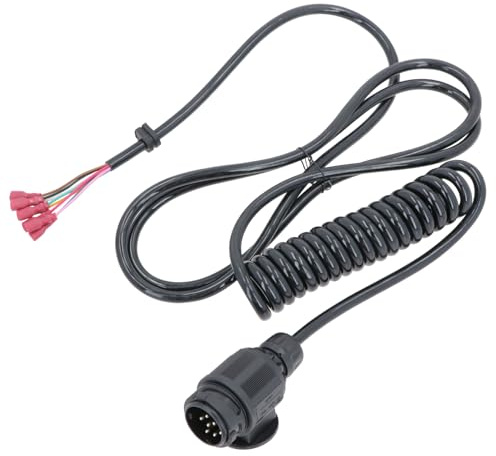 AB Tools 13 Pin Style Plug With Trailer Curly Extension Lead Cable 4 Metres For Ifor Williams