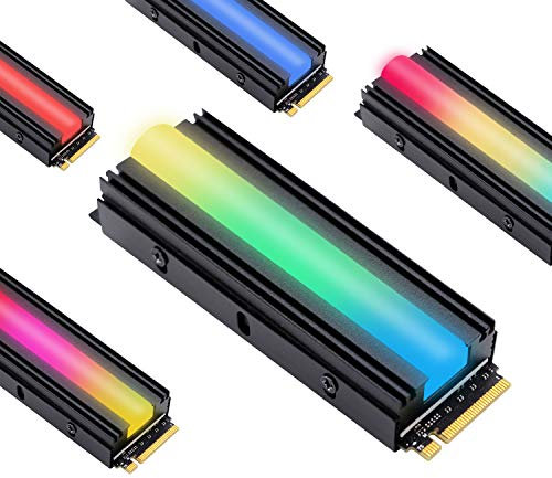 EZDIY-FAB 5V ARGB SATA NVMe NGFF Dissipatore SSD Dissipatore di Calore M.2 per SSD 2280 M.2,con Protezione Termica