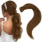 Easyouth Zopf Extensions Echthaar Braun Pontail Echthaar Remy Pferdeschwarzn Extensions Echthaar Hellbraun 70g 35 cm #4