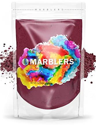MARBLERS Purple Mica Powder [Wine] 3oz (85g) | Cosmetic Grade | Epoxy Resin Pigment | Dye | Non-Toxic, Vegan, Cruelty-Free | Lip Gloss, Nails, Body Butter | Bath Bomb, Candle & Soap Making