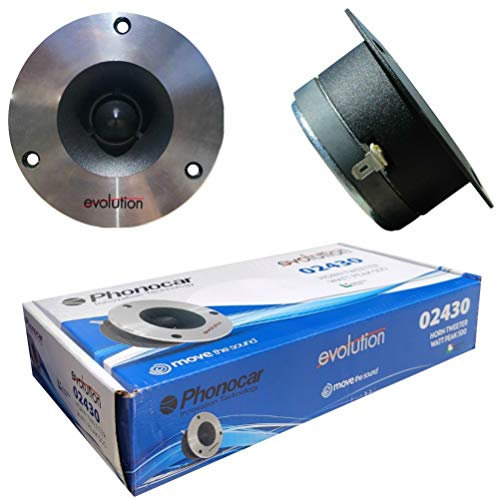 2 PHONOCAR 02430 tweeter 4 10,00 cm 100 mm diametro 250 watt rms 500 watt max sensibilità 93 db impedenza 4 ohm portiere sportelli auto, a coppia