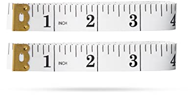 Realm Double Sided Tape Measure, Suitable For Body Measuring, Sewing/Tailors Tape, Inches & CM's, 150cm / 60 inches (2)