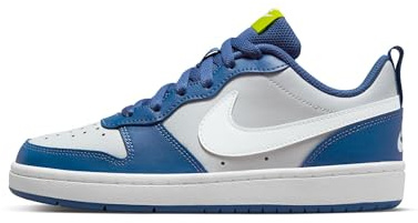 Nike BQ5448-016 Nike Court Borough Low 2 Sneaker Male Grey Fog/White-Mystic Navy-Atomic Green EU 38.5