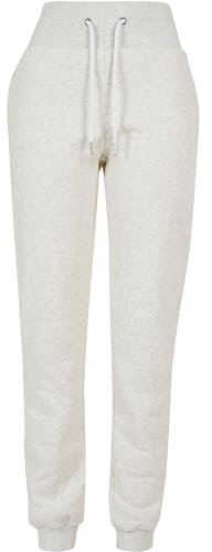 Urban Classics Damen Ladies High Waist Color Melange Sweat Pants lightgrey, 4XL