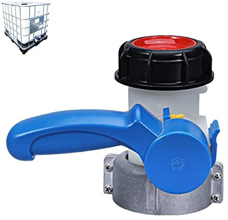 IBC-Wassertank Universal Adapter,Wassertank-Zubehör,IBC Container Auslass regelventil,Klappenhahn Wassertank Schlauchanschluss Auslaufhahn für 75mm Ablasshahn Regentonne Kanister