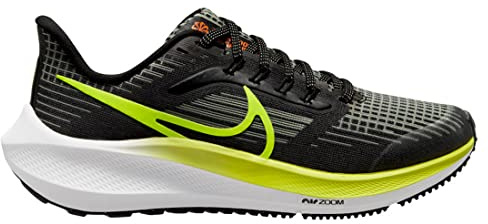NIKE Boy's Nike Air Zoom Pegasus 39 Sneaker, Black Volt Barely Volt Total Orange, 3.5 UK