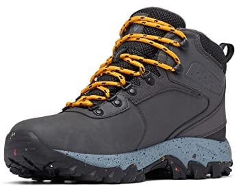 Columbia Newton Ridge WP Omni-Heat II wasserdichte Wanderstiefel für Herren, Grau (Dark Grey x Raw Honey), 43 EU