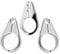 MoKitDora 3,2 cm Lenker Dual Single Gashebel oder Rahmen Mount Kupplungszug Klemme Bremsleitungsclips für Harley, Chrom