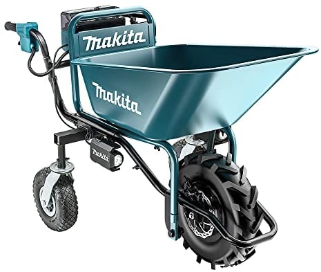 Makita DCU180PTX4 18V Li-ion LXT Brushless Wheelbarrow complete with Bucket Frame Set, 2 x 5.0Ah Batteries and Twin Port Charger
