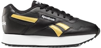 Reebok Female Adult Glide Ripple Double Black/FTWWHT/Goldmt 6