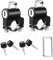 RYAN 2 Pezzi Lucchetto Casco Moto Antifurto Blocca Casco per Moto con 4 Chiavi e Accessori Gancio Casco Moto per Tubi Manubrio Moto Biciclette o Scooter (22mm)