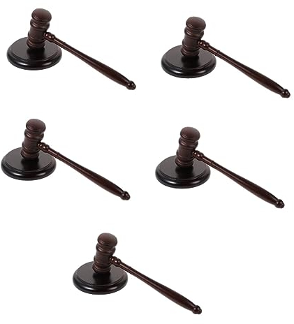 Ciieeo 5st Auktionshammer Hammer Für Richter Hammer Treffen Richter Kostüm Versteigerung Gerechtigkeit Kies Richter Kies Gerichtshammer Spielzeug Hölzern Kind Hammerwerkzeug Multifunktion