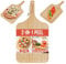 Chef Pomodoro 2-in-1 Bamboo Pizza Peel - Cutting & Serving Board | 12-inch Pizza Paddle Nestles with Dough Boxes | Perfect Dough Box Transition & Space-Saving Design for Pizza Prep & Serving
