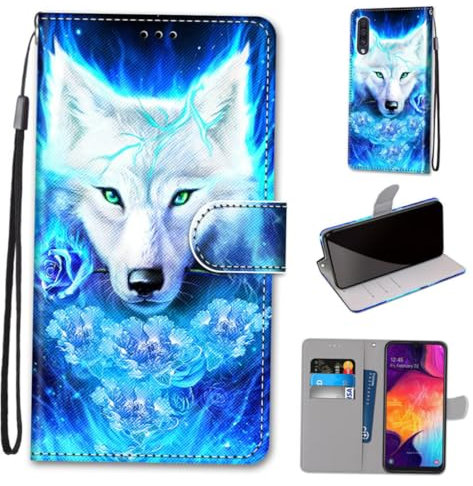 Veemoon Painted Leather Case for Wallet Style Card Slot Stand Function Shockproof Protective Cover Pu Leather Material