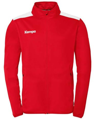 Kempa Herren Emotion 27 Poly Sport-Jacke, Rot/Weiß, S EU