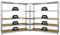 PROREGAL Mega Deal 2er-Set Schwerlastregal Giant Elephant 180x180x45cm mit 5 Ebenen Fachlast 200kg Verzinkt, Kellerregal, Steckregal, Garagenregal, Lagerregal