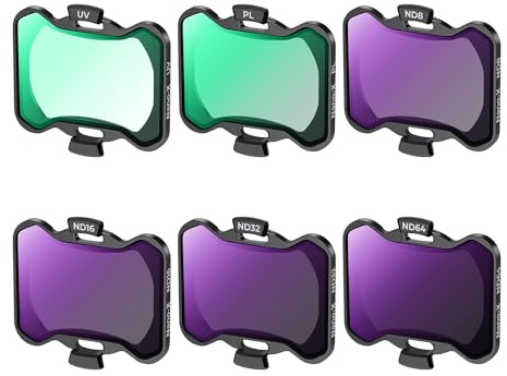 K&F Concept Filtro per DJI Avata 2, Kit de ND Filtri per Avata 2 con UV, Polarizzatore Filtro PL, ND8, ND16, ND32, ND64 Compatibile con DJI Avata 2 per 28 Strati Nano Rivestimento