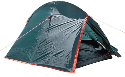 Zelt 1 Person bis 2, Tunnelzelt Einstab Kuppel wasserdicht 3000 mm WS, Doppelwand Trekking Hiking Backpacking Einmann Ultraleicht Biwakzelt