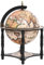 ShGaxin Porte-bouteilles globe terrestre, casier à vin, porte-bouteilles bar, étagère à vin, support pour bouteilles de vin, cave à vin, bois massif eucalyptus noir