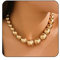 XYTDM Silver & Gold Chunky Necklaces - Big Ball & Choker Styles, Thick Bold Beaded Designs