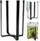 katmerio Égouttoir à bouteilles, porte-bouteilles, pliable, en métal, porte-bouteilles, porte-biberon, support de séchage pour 4 tasses de tailles différentes, noir