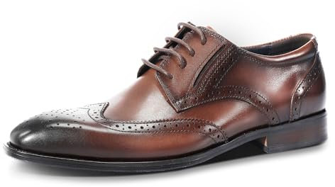 Allthemen Zapato Derby Brogue Formal de Cuero Oxford para Hombre con Cordones para Traje de Boda 40-45EU