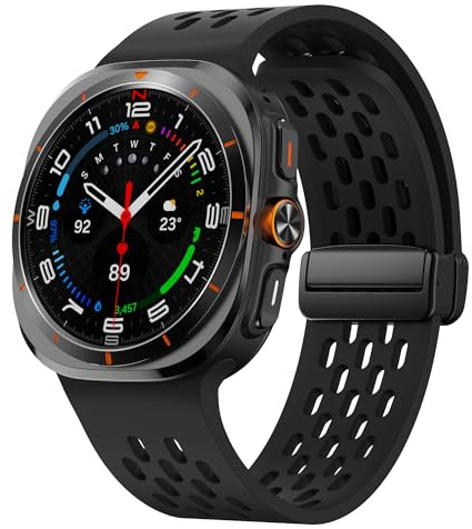 DMVEIMAL Correa Silicona Magnética Sport para Samsung Galaxy Watch Ultra Correa 47mm para Hombre,Pulseras Repuesto Deportivas Respirable Cómodas Impermeable para Galaxy Watch Ultra Band