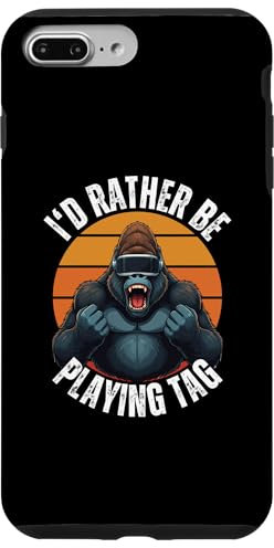 Hülle für iPhone 7 Plus/8 Plus I'd Rather Be Playing Tag Gorilla Fun