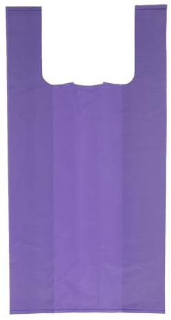 Zenic | Plastiktüten | 42x53cm | Hemdchentragetaschen Plastik-Beutel Tüten lila Tragetasche geeignet für Lebensmittel | 70% recycelt