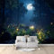 Fototapete Magischer Dschungel Bei Nacht Vlies Fototapete Dunkelblau Grün Tapete 3D Vlies Wanddeko Wallpaper Wandtapete Dekoration 200 x 140 cm Geeignet Study Zimmer Wohnzimmer Restaurant Cafe