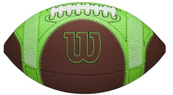 WILSON GST SpeedSkin Hylite Fußball, Braun/Grün, Peewee Gr