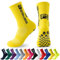 MPXEAVG 3 Paare Socken Fussball, Grip Socken Fußball, Fußballsocken Herren Damen, Rutschfeste Sportsocken für Fussball Basketball Laufen(Gelb)