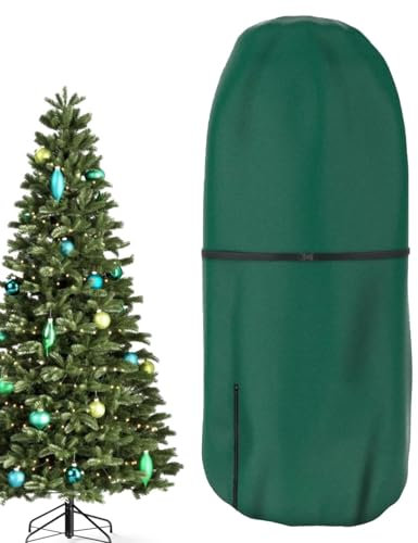 Custodia per albero di Natale, borsa per albero di Natale,Copertura verticale in tessuto Oxford per alberi artificiali | Coperture per l'albero di Natale per una facile protezione dalla polvere durant