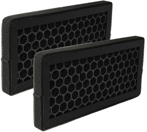 vhbw 2x Aktivkohlefilter Ersatz für Baren B-H04 für Luftreiniger | Luftfilter Schwarz Anthrazit-Grau