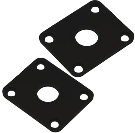 QUMIIRITY 2pcs Electric Guitar Jack Plate Plastic Guitar Jack Socket Plate Covers Male Wheel Handle Car Back Wrench Hardware Reinforcement Socket Nut Cavity