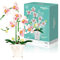 Darryy Bloques de construcción Orquídea, Juego de Bloques de Construcción de Flores, Bloque de Construcción de Ramo con Exquisitas Cajas de Embalaje, Buen Regalo, Flores Preservadas (A)