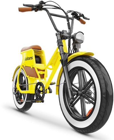 Hidoes C8 Electric Bikes for Adults, 20 Inch Fat Tire Ebike with 48V 17Ah Battery Up to 55Km Range 25Km/h, 7-Speed & 250W Motor, LCD Display, All-Terrain Electric Cycle for Commuting & Off-Roading