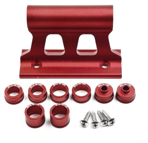 Support de fourche de vélo avec adaptateurs pour axe traversant à dégagement rapide pour toit de voiture (rouge)
