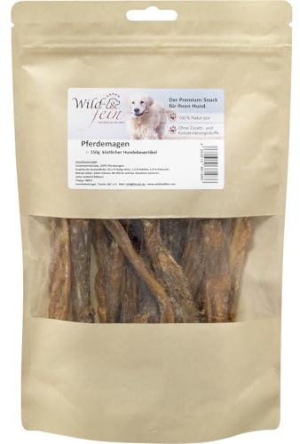 Wild & Fein Pferdemagen - 150 g - schmackhafter und hypoallergener Hundesnack