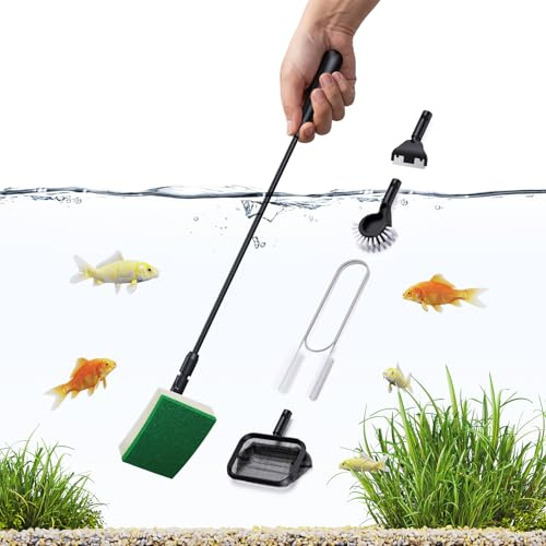 Aquarium Algae Scraper Small Fish Tank Cleaner for Glass Algae Scrubber Set