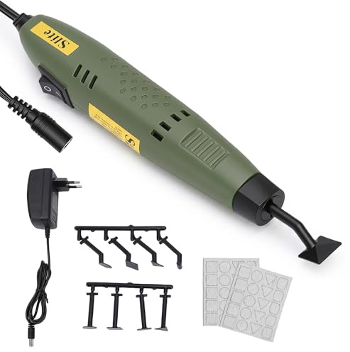 Fabater Fabater 12V pennslip, 8000 rpm elektrisk - och återgående slipmaskin med 8 sliphuvuden och avtagbar kontakt, för träpolering, metallrengöring, gör-det-själv-pyssel (eu) (eu)