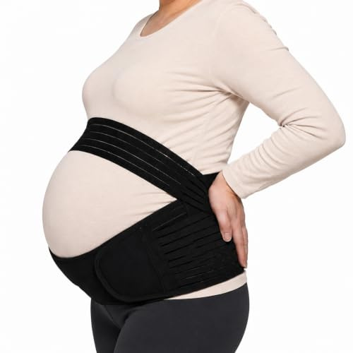 Ceinture de Grossesse Enceinte Respirante Réglable pour Abdominal Lombaire | 3-en-1 Bandeau de Maintien Abdominal et Lombaire pour Soulager les Douleurs Pelviennes et Dorsales, Soutien Post-Partum