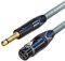 Van Damme Female XLR to Mono Jack lead. Mic to DJ Mixer. Neutrik GOLD Plug (1.5m, Grey)