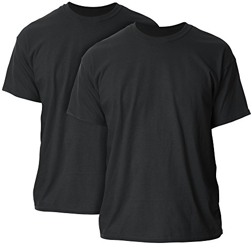 Gildan Men's Ultra Cotton T-Shirt, Style G2000, Multipack, Black (Pack of 2), XL