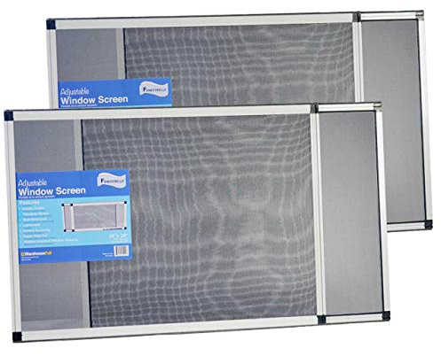 Fenestrelle Pantalla expansible para Ventana, Ajustable en 2 direcciones, Horizontal (20 Pulgadas de Alto x 28 a 54 Pulgadas de Ancho) o se Convierte en Vertical (28 Pulgadas de Alto x 20 a 38