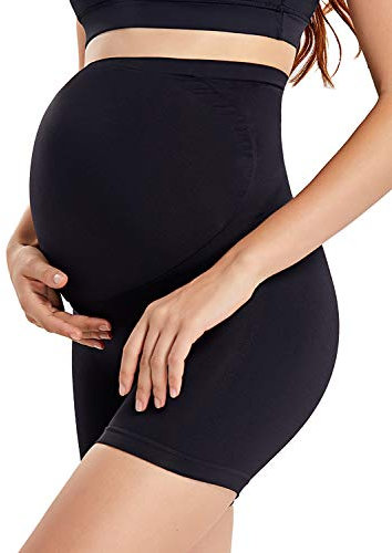 Gratlin Culotte de Grossesse sous-vêtements Maternité sans Couture pour Le Ventre Noir S