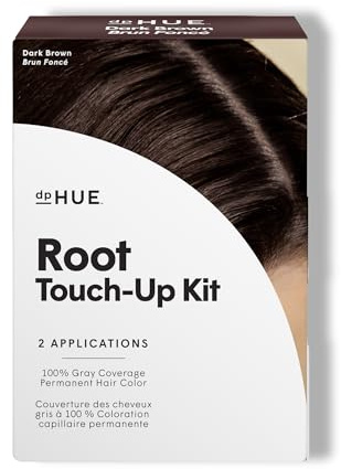 dpHUE Root Touch-Up Kit, Dark Brown - Permanent Hair Color for Gray Coverage - Includes Two Applications - Paraben, SLS & SLES Sulfate Free - Leaping Bunny Certified